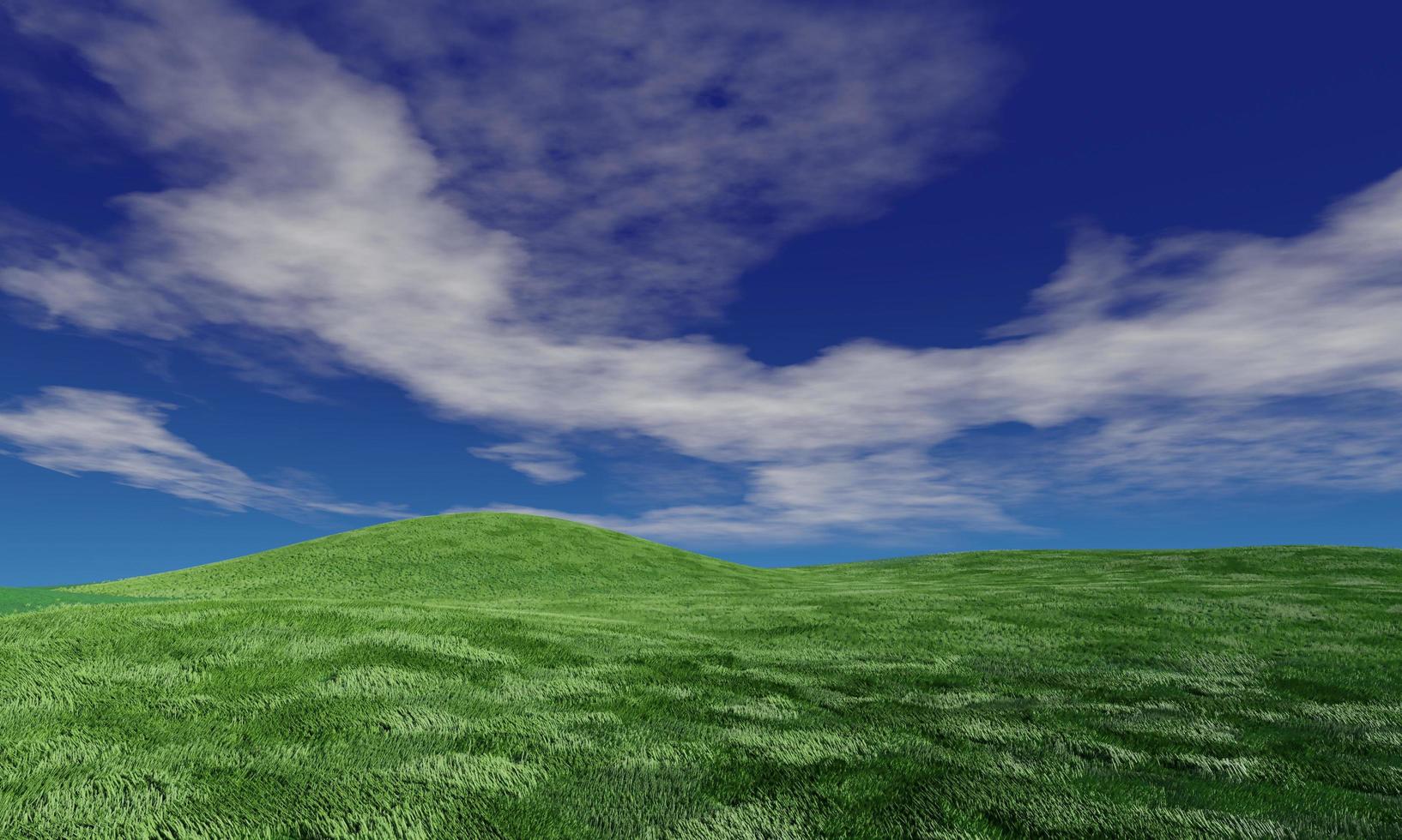 Vibrant roblox gfx with green grass landscape and blue sky