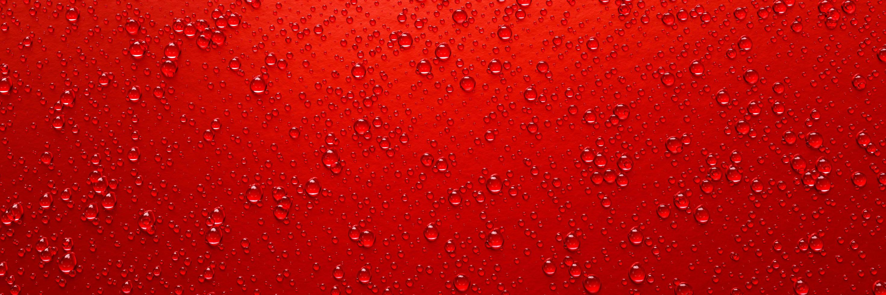 red water drops background