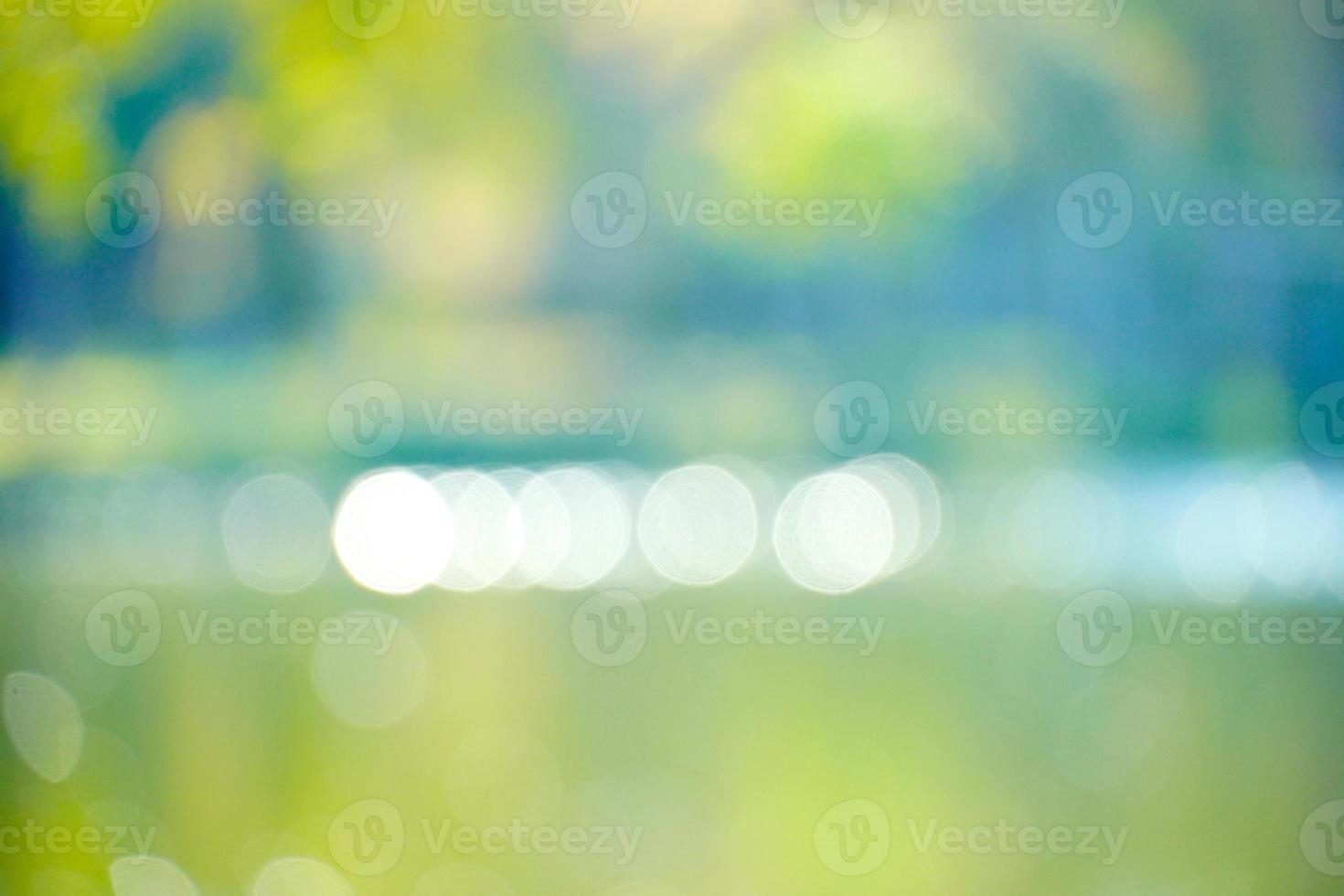 Abstract natural green blurred lights with bokeh at the seaside, Trees blurred background, Bokeh and Sparkling circular animation photo