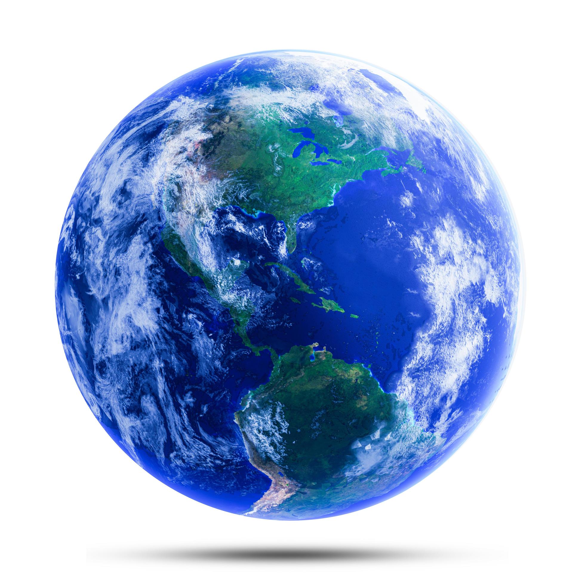 earth white background high resolution