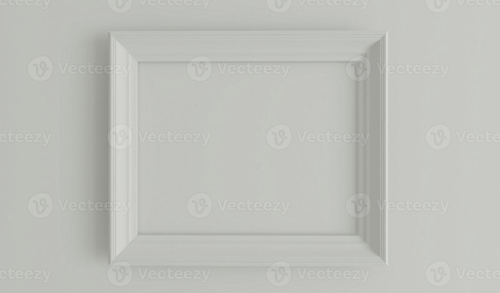 Empty Horizontal photo frame portrait background 3D rendering