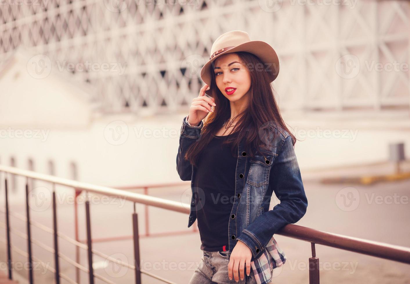 Fashionable portrait of a girl photo