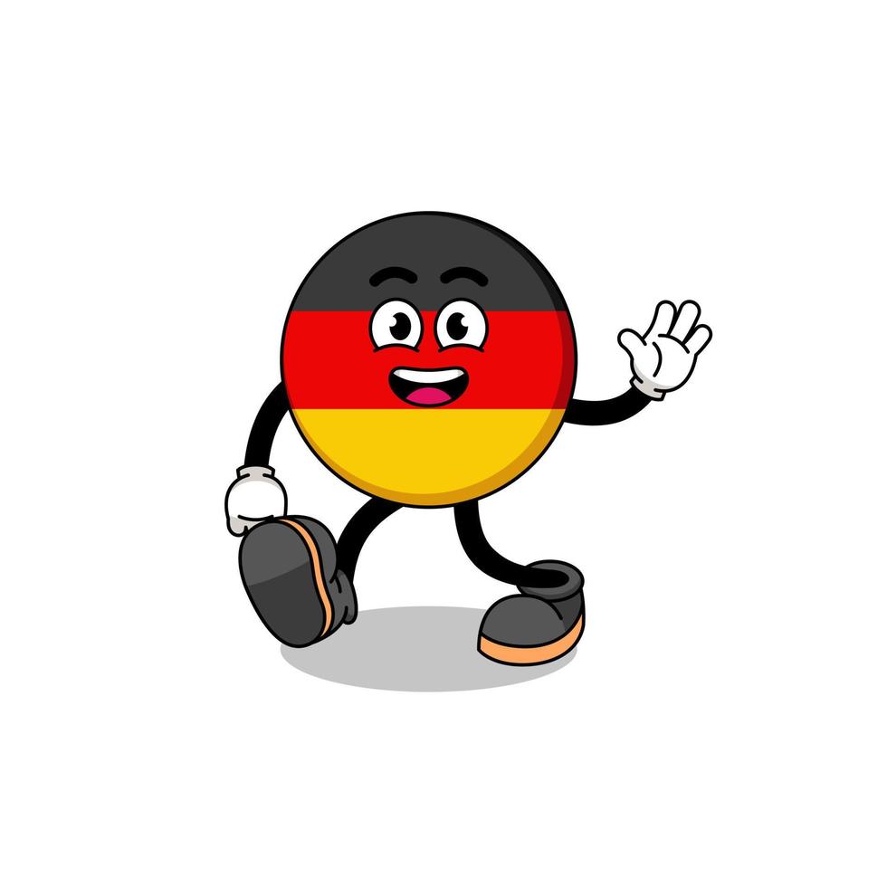 dibujos animados de bandera de alemania para caminar vector