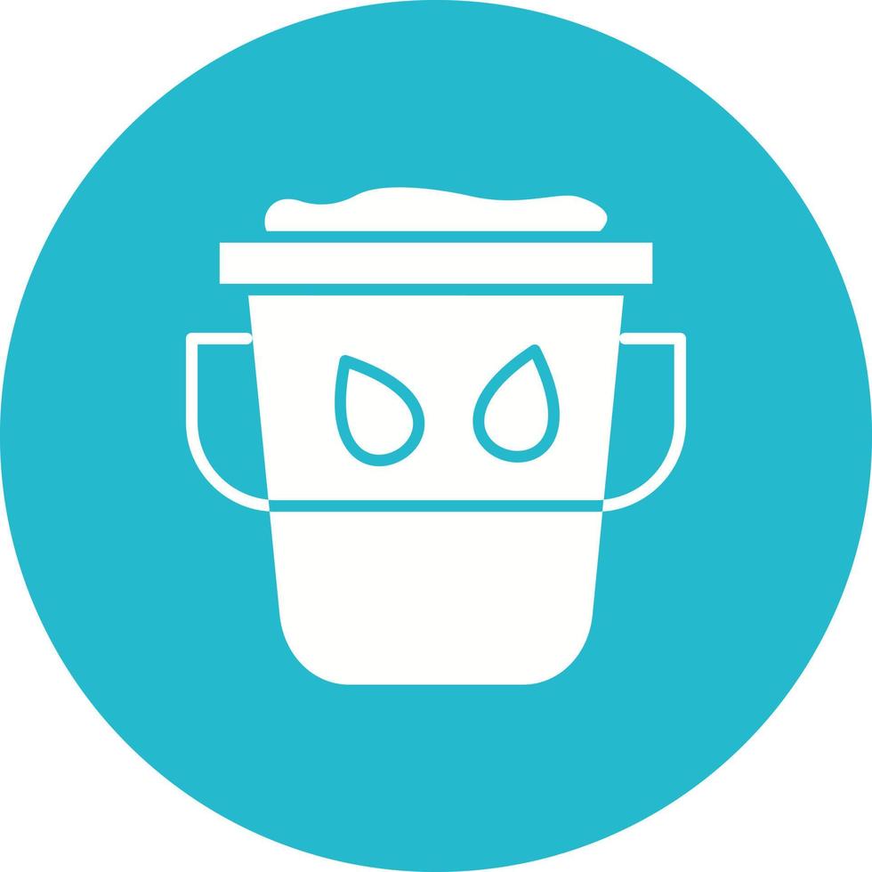Water Bucket Glyph Icon vector