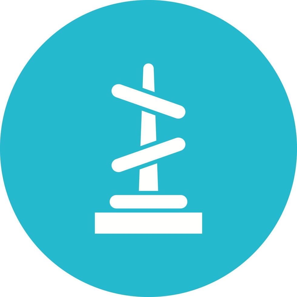 Ring Toss Glyph Icon vector