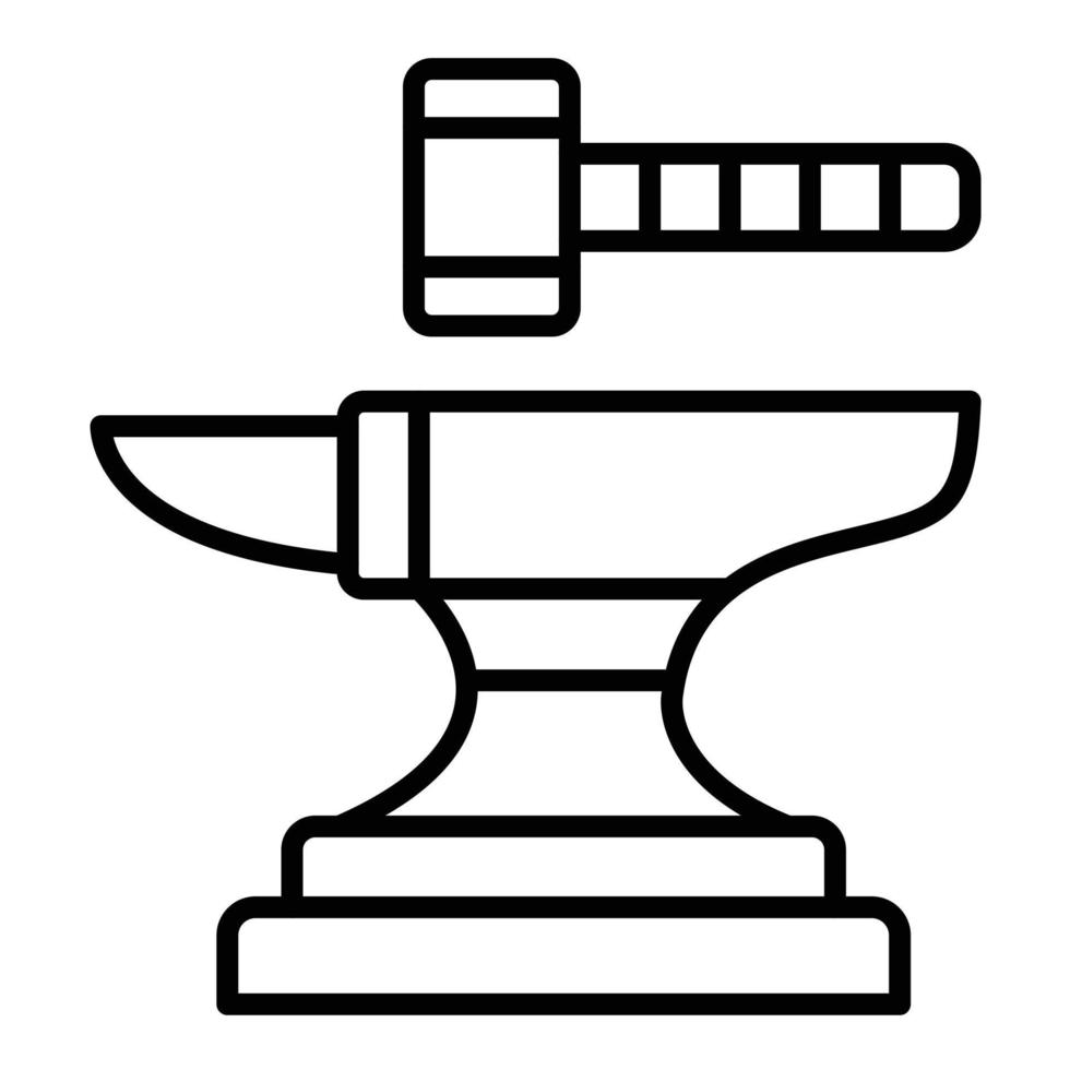 Anvil Line Icon vector