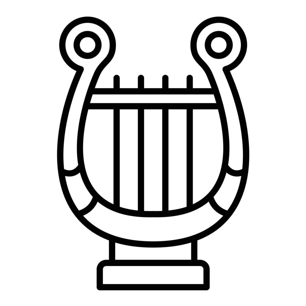 Lyre Line Icon vector