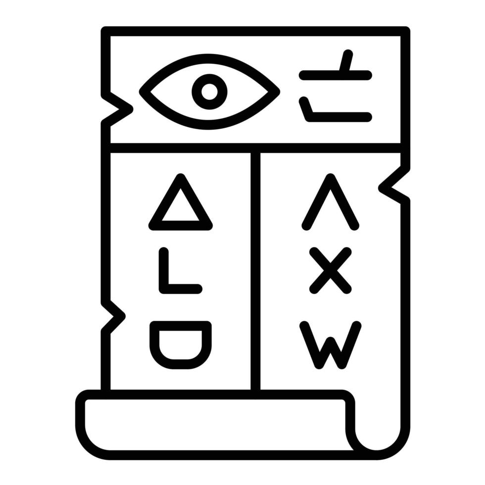 Hieroglyph Line Icon vector