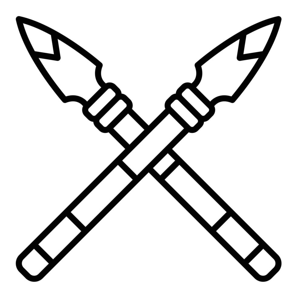 Spear Line Icon vector