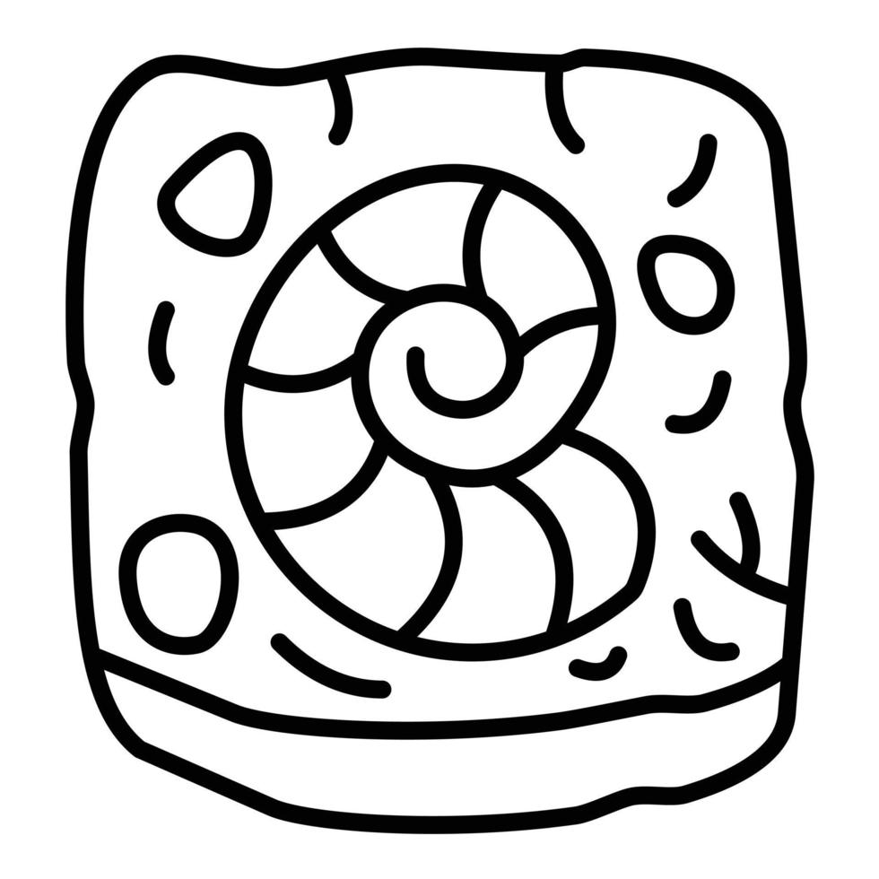 Fossil Line Icon vector