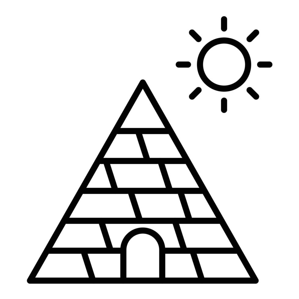 Pyramid Line Icon vector