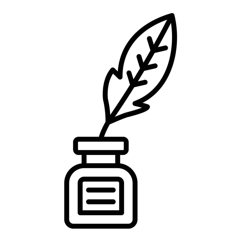 Quill Line Icon vector