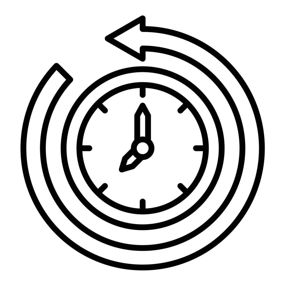 Return to the Past Line Icon vector