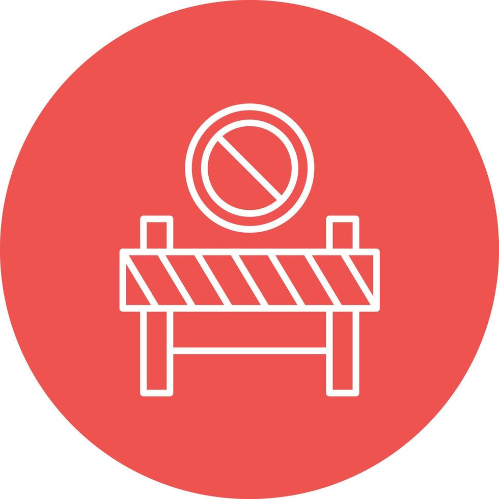 Restricted Area Line Circle Background Icon vector