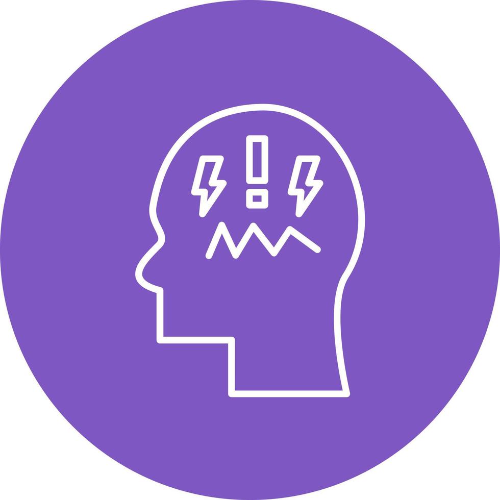 Anger Line Circle Background Icon vector
