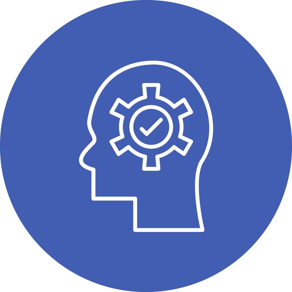 Cognitive Line Circle Background Icon vector