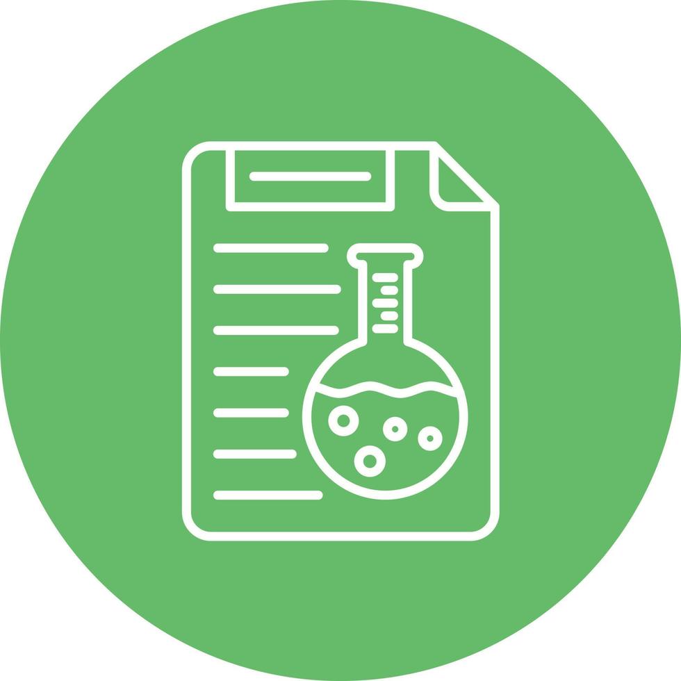 Lab Report Line Circle Background Icon vector