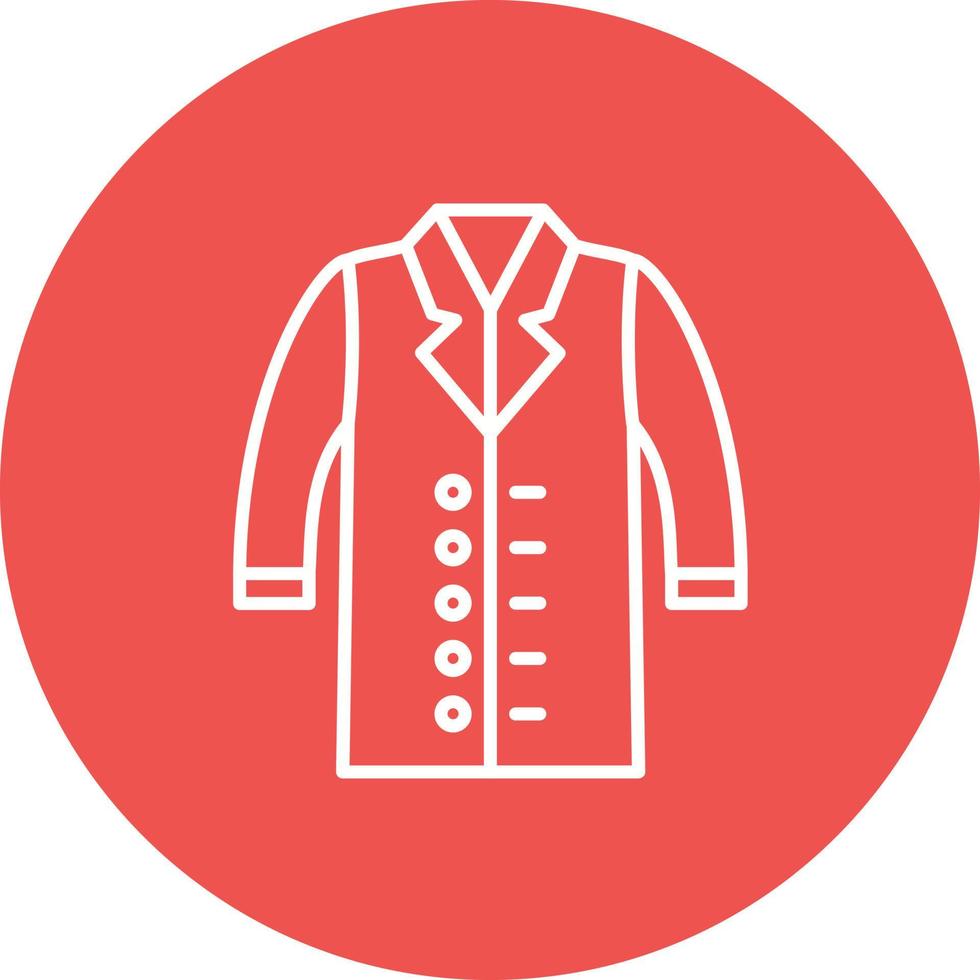 Lab Coat Line Circle Background Icon vector
