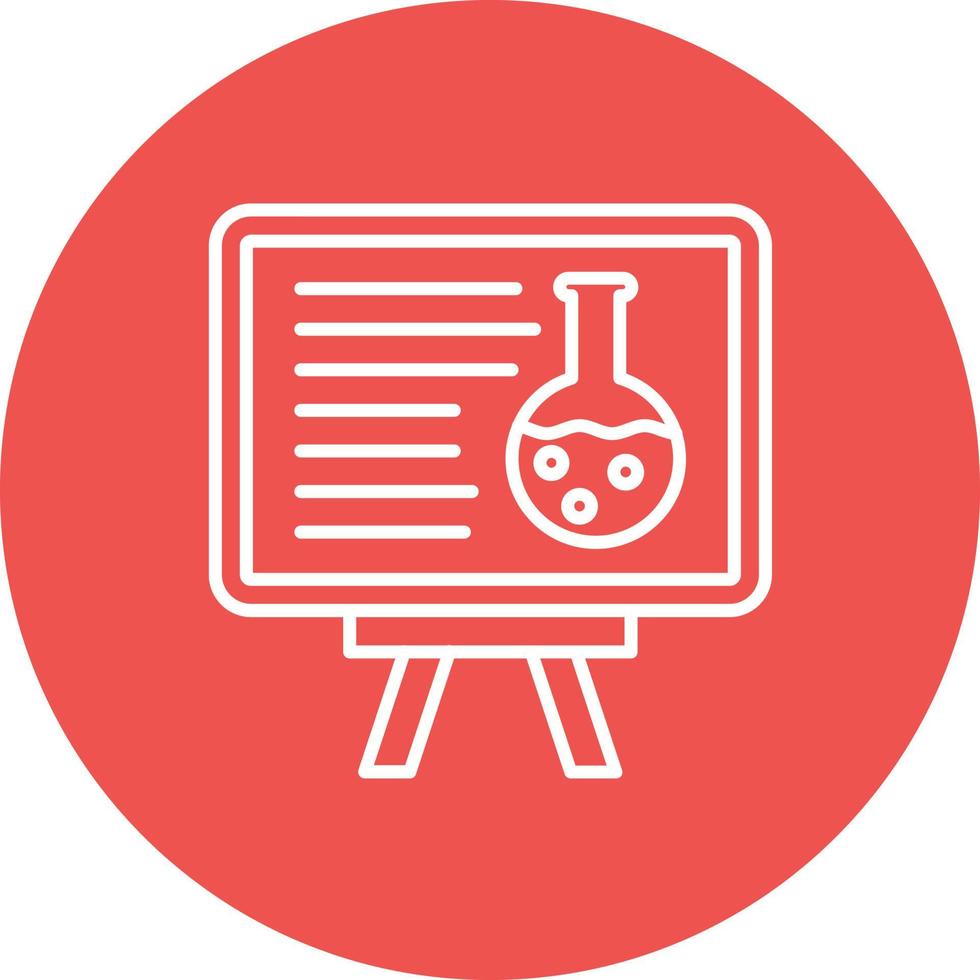 Chemistry Lecture Line Circle Background Icon vector