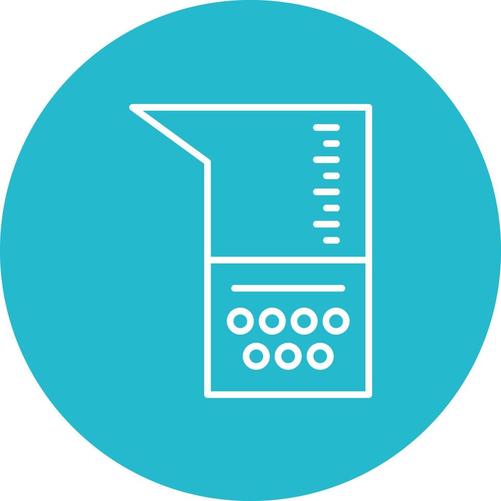 Chemistry Colloid Line Circle Background Icon vector