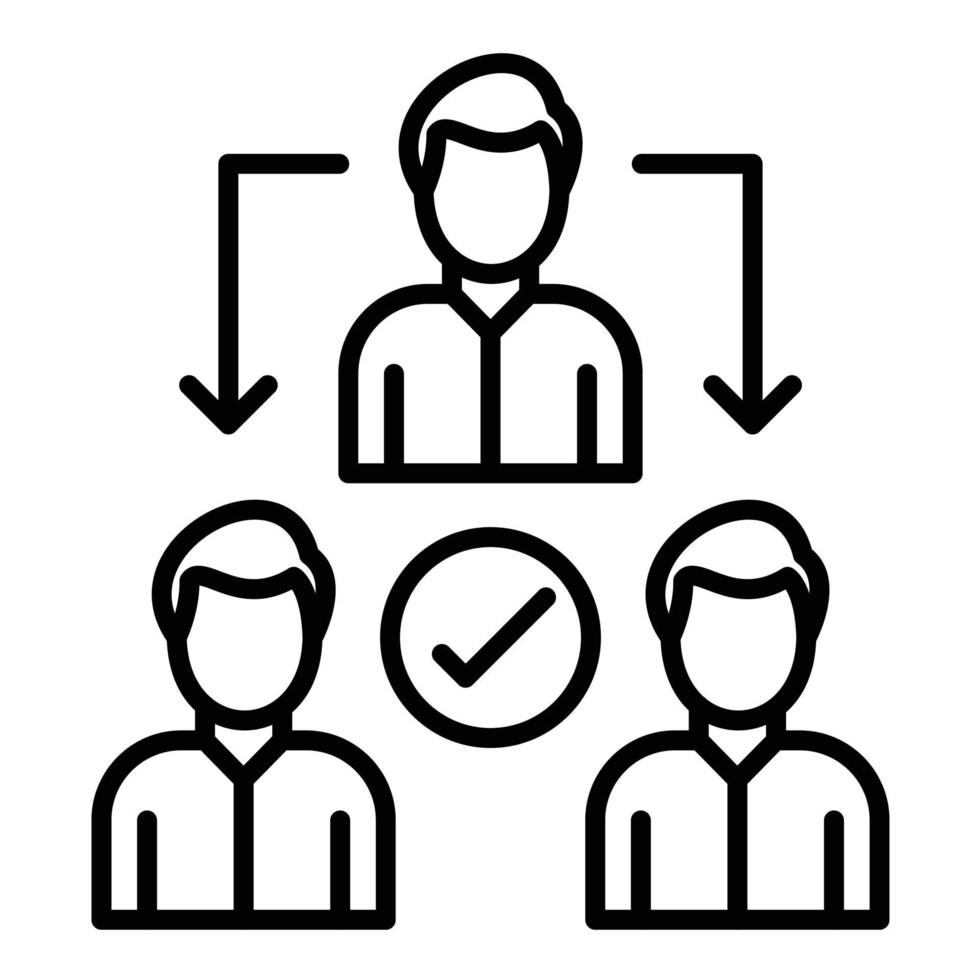 Delegate Line Icon vector