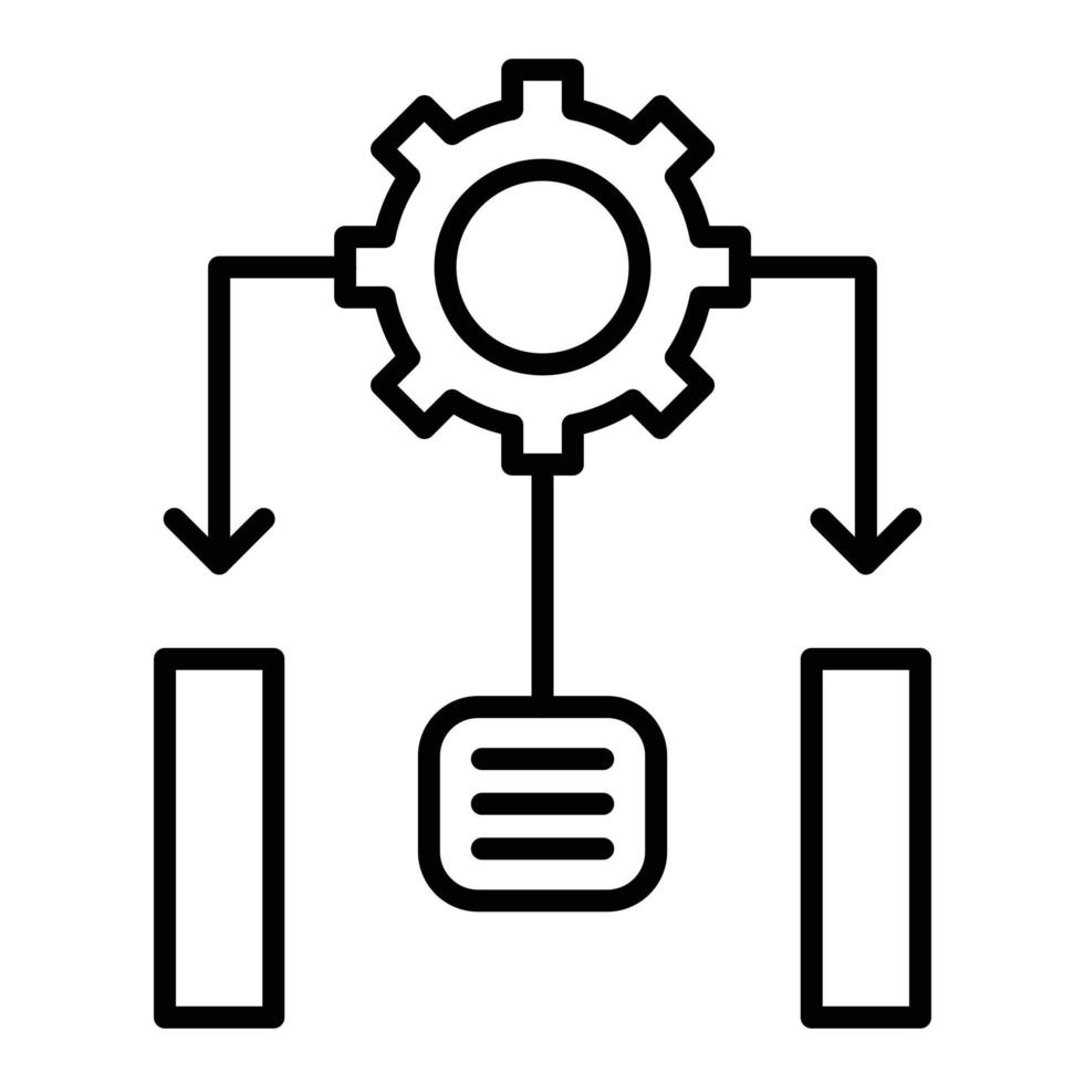 icono de línea de proceso vector