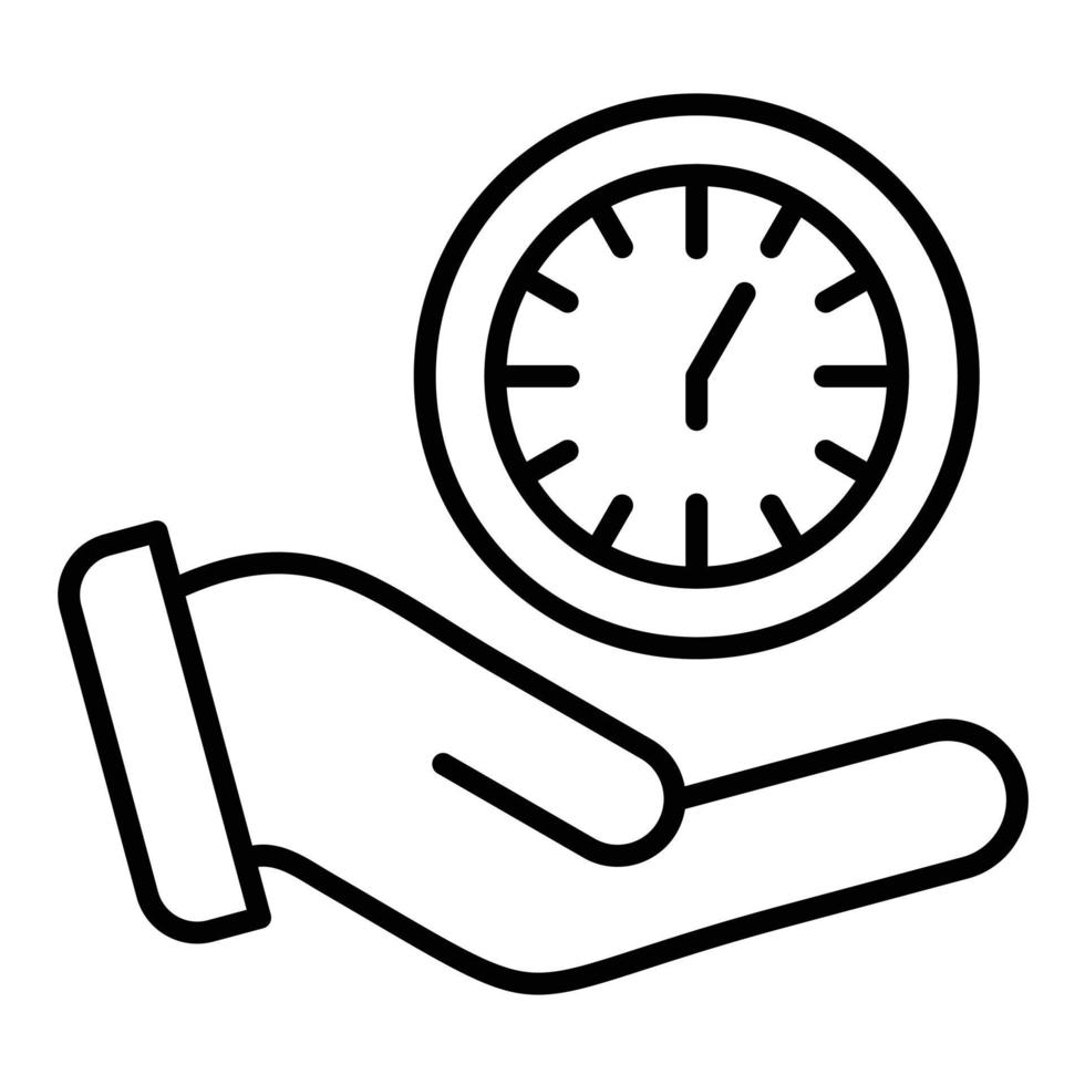 Save Time Line Icon vector