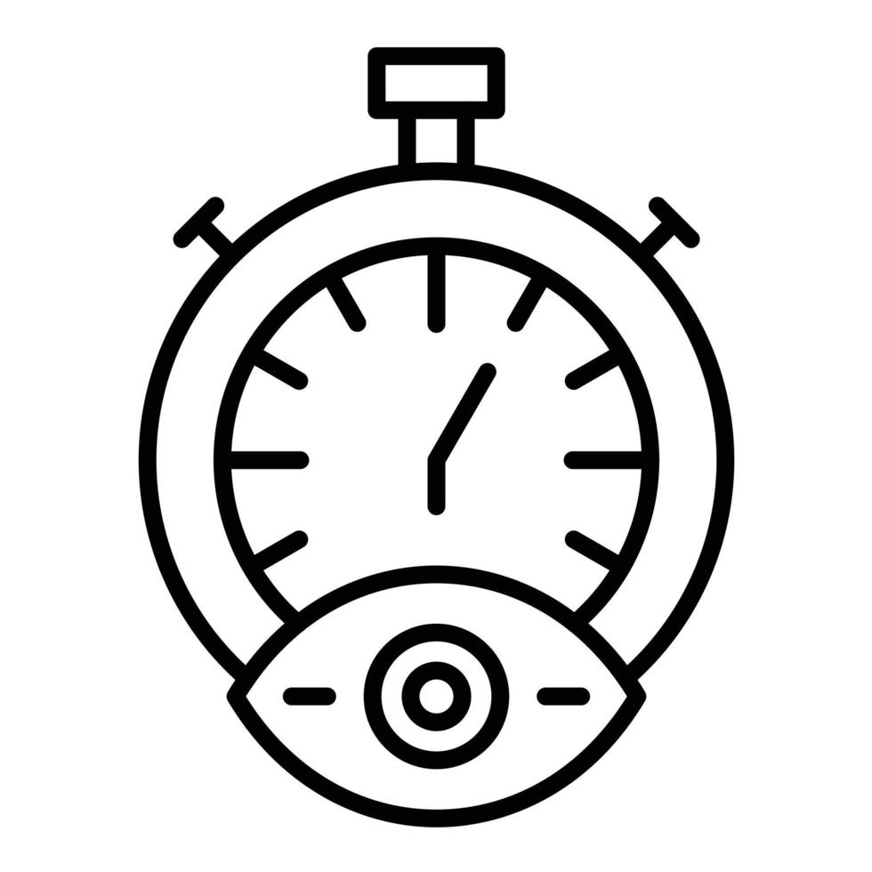 Time Tracking Line Icon vector