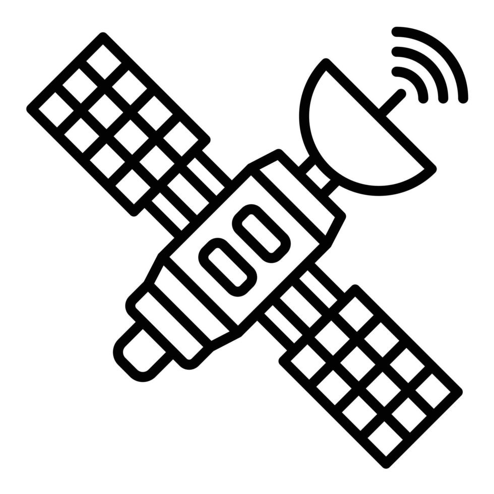 Space Satellite Line Icon vector
