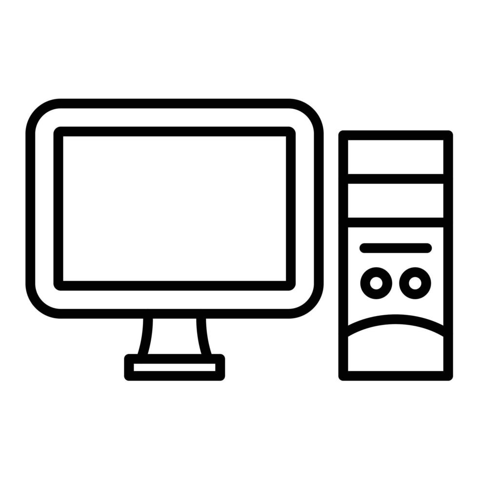 Computer Line Icon vector