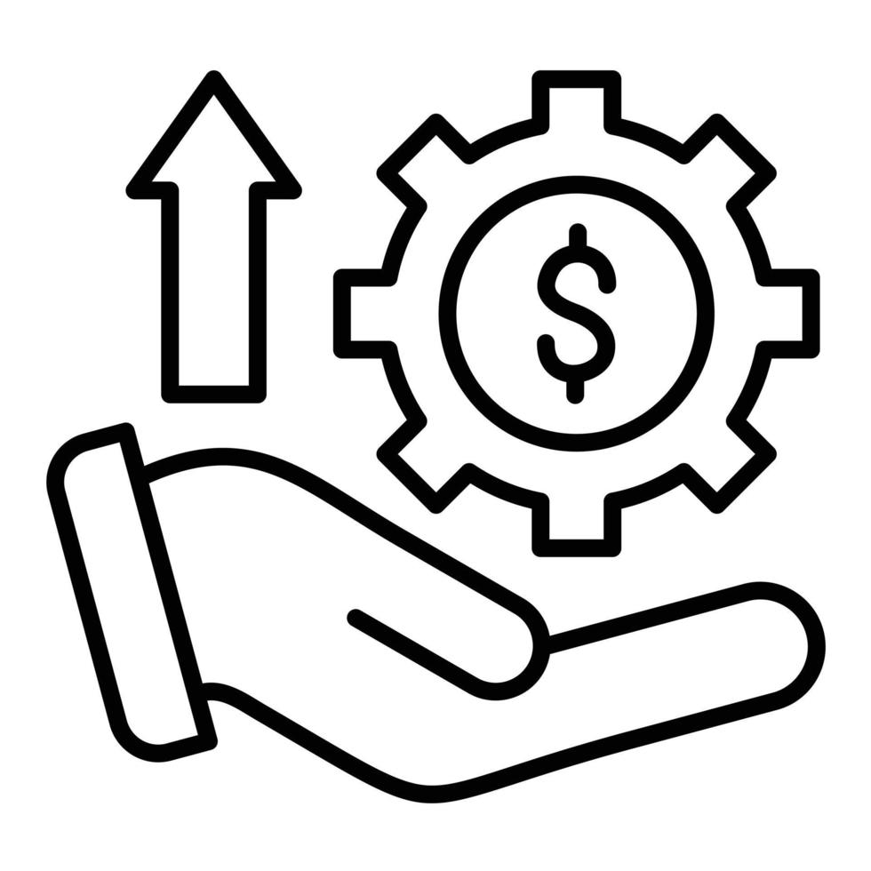 Money Benefit Line Icon vector