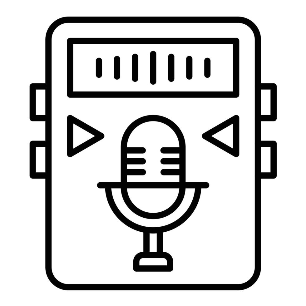 Voice Recorder Line Icon vector