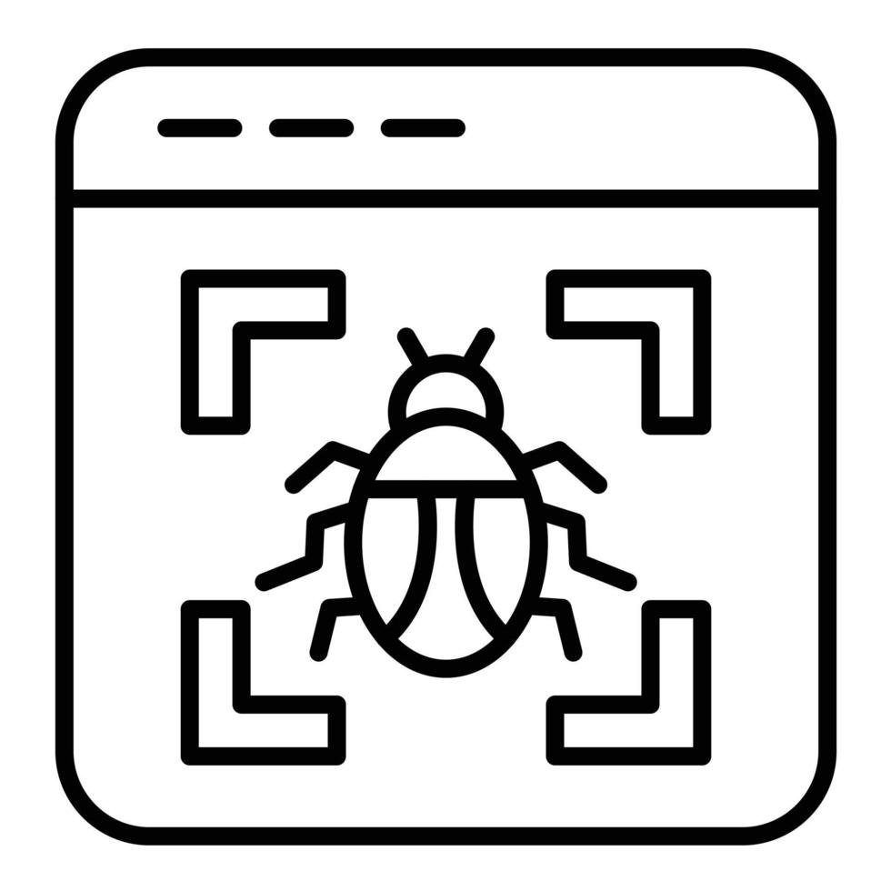 Virus Detection Line Icon vector