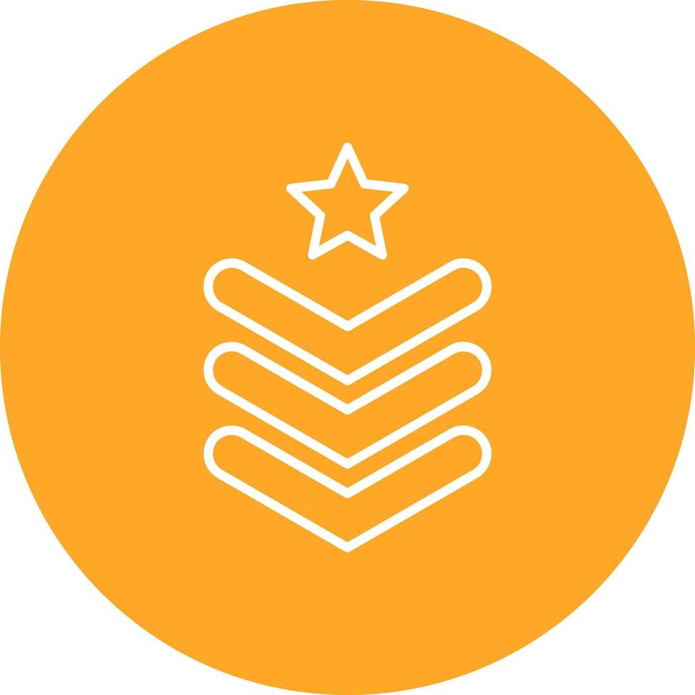 Army Chevron Line Icon vector