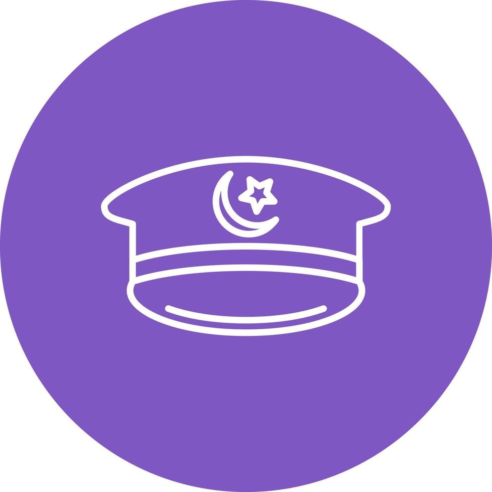 Military Hat Line Icon vector