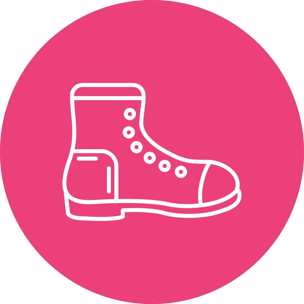 Army Boots Line Icon vector