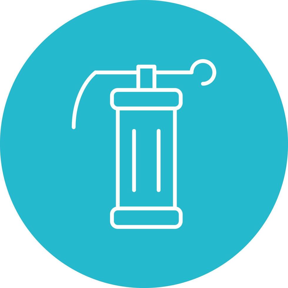 Smoke Grenade Line Icon vector