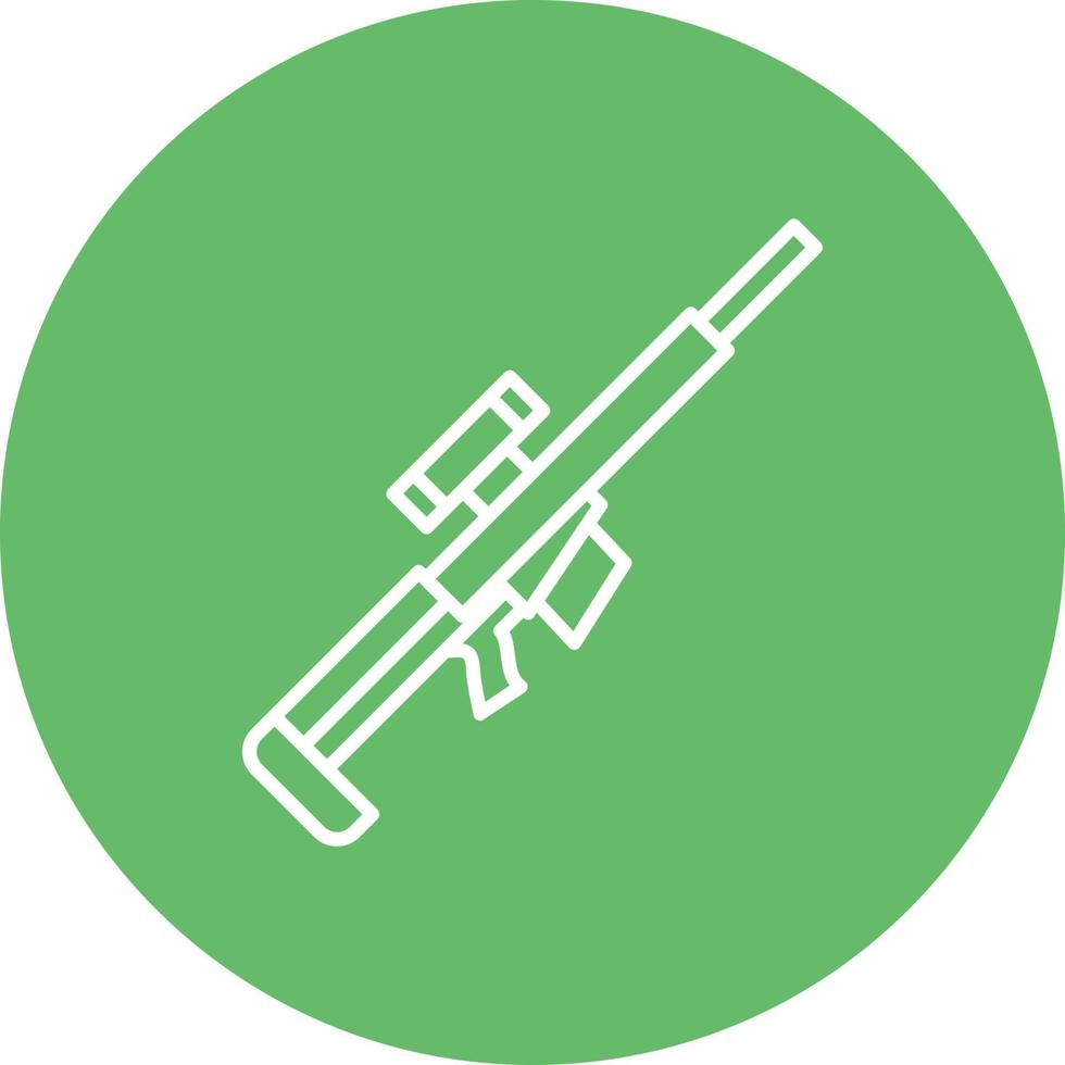 Sniper Rifle Line Icon vector