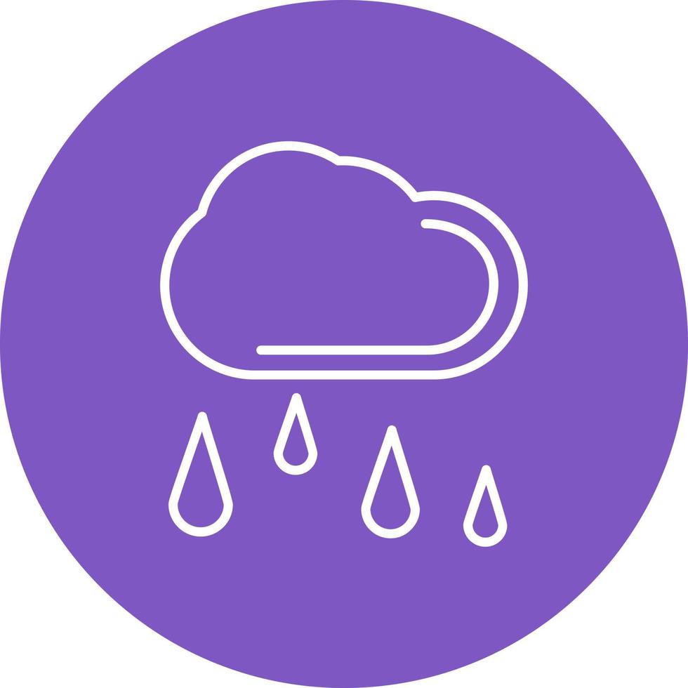 Rainy Clouds Line Icon vector