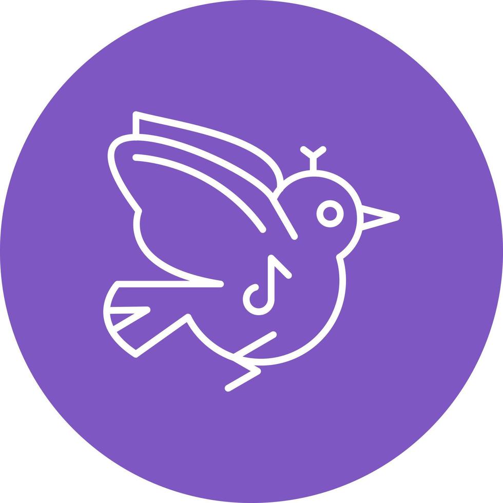 Spring Birds Line Icon vector