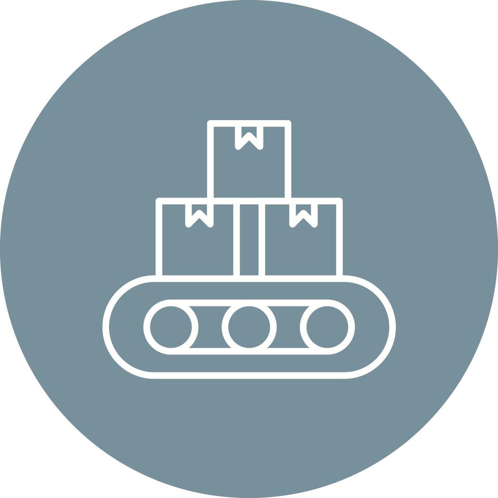 Sorting Machine Line Icon vector