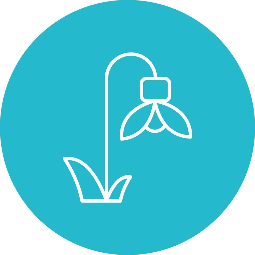 Snowdrop Line Icon vector