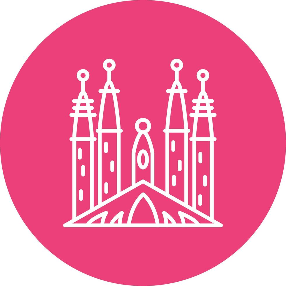 Sagrada Familia Line Icon vector