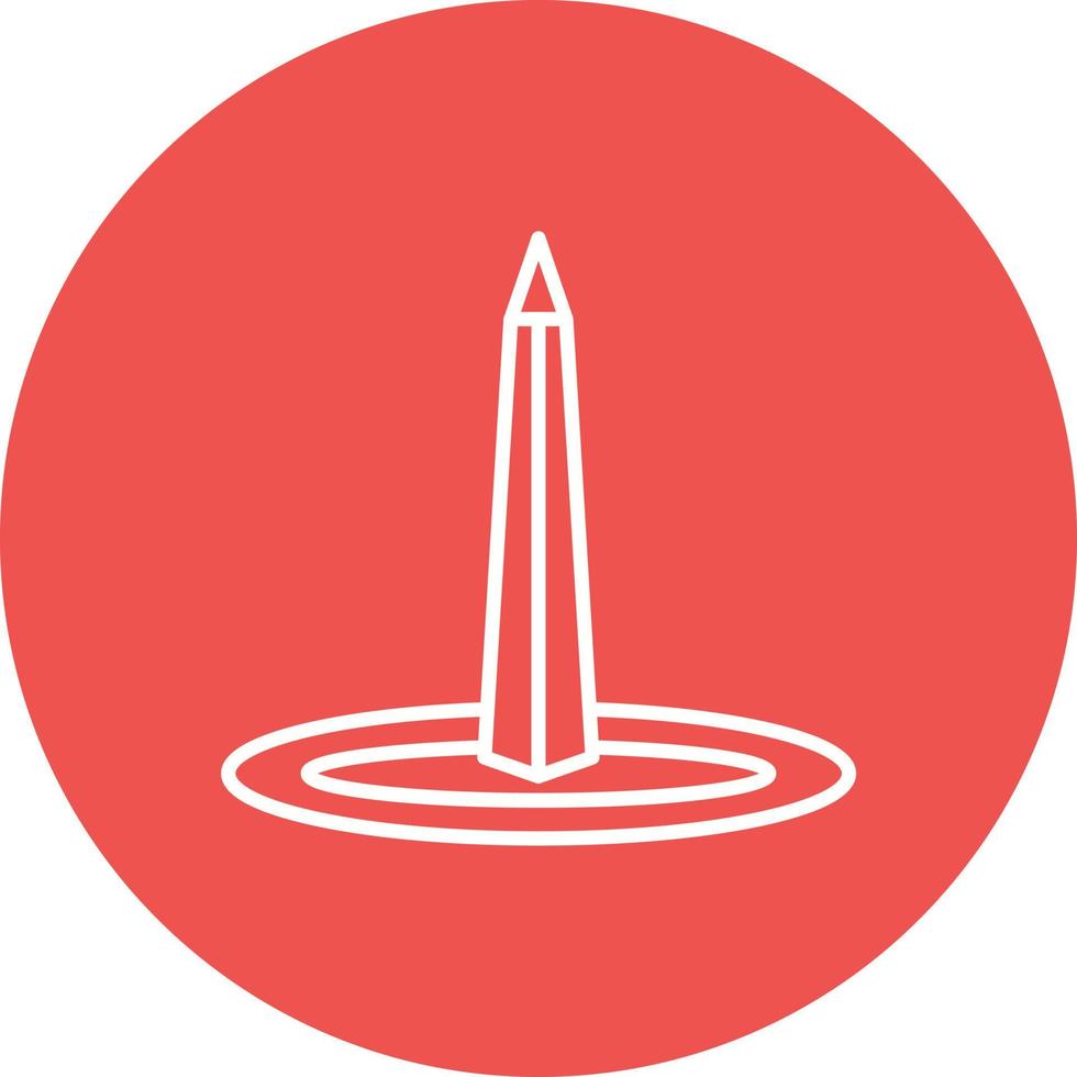 icono de la línea del obelisco de buenos aires vector