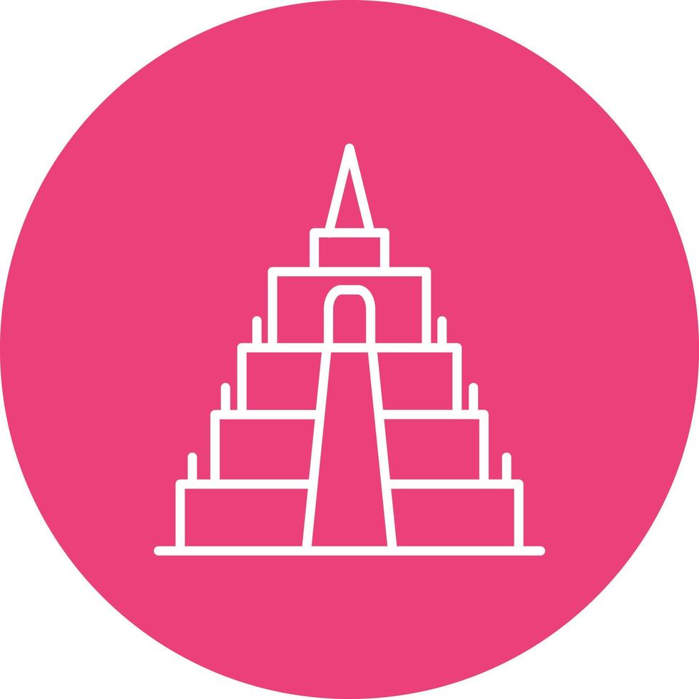 Borobudur Line Icon vector