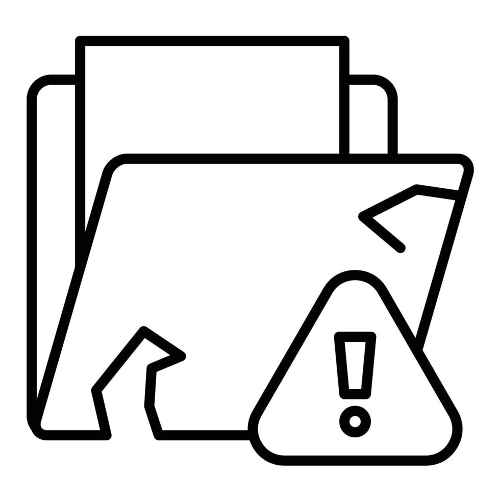 Data Loss Line Icon vector