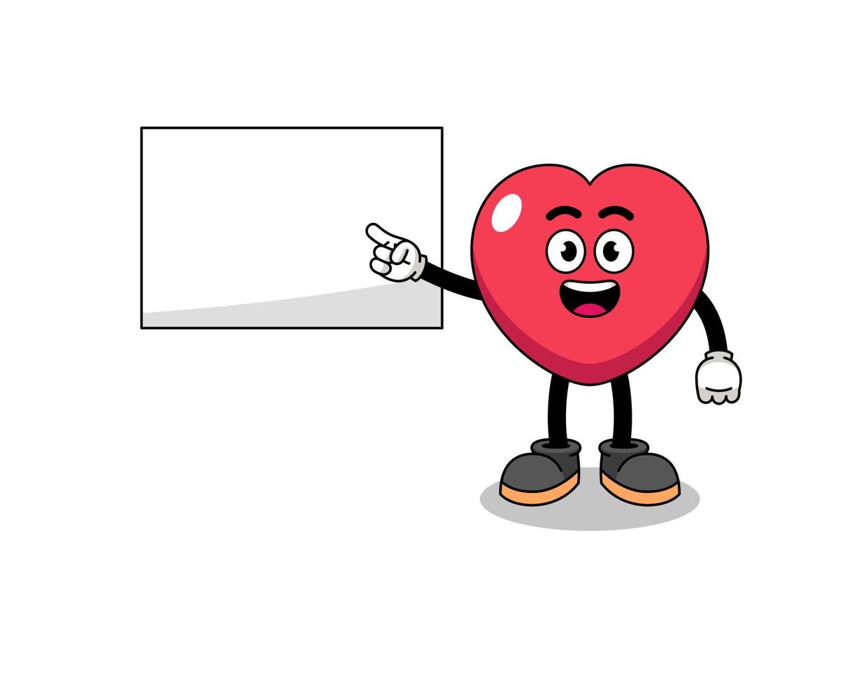 ilustración de amor haciendo una presentación vector