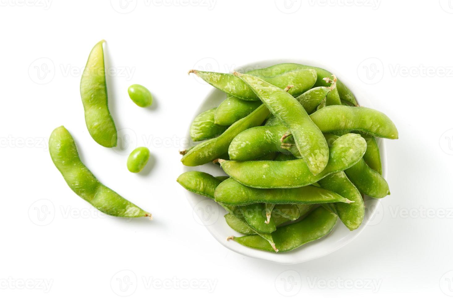 green soybeans on white background 6670931 Stock Photo at Vecteezy