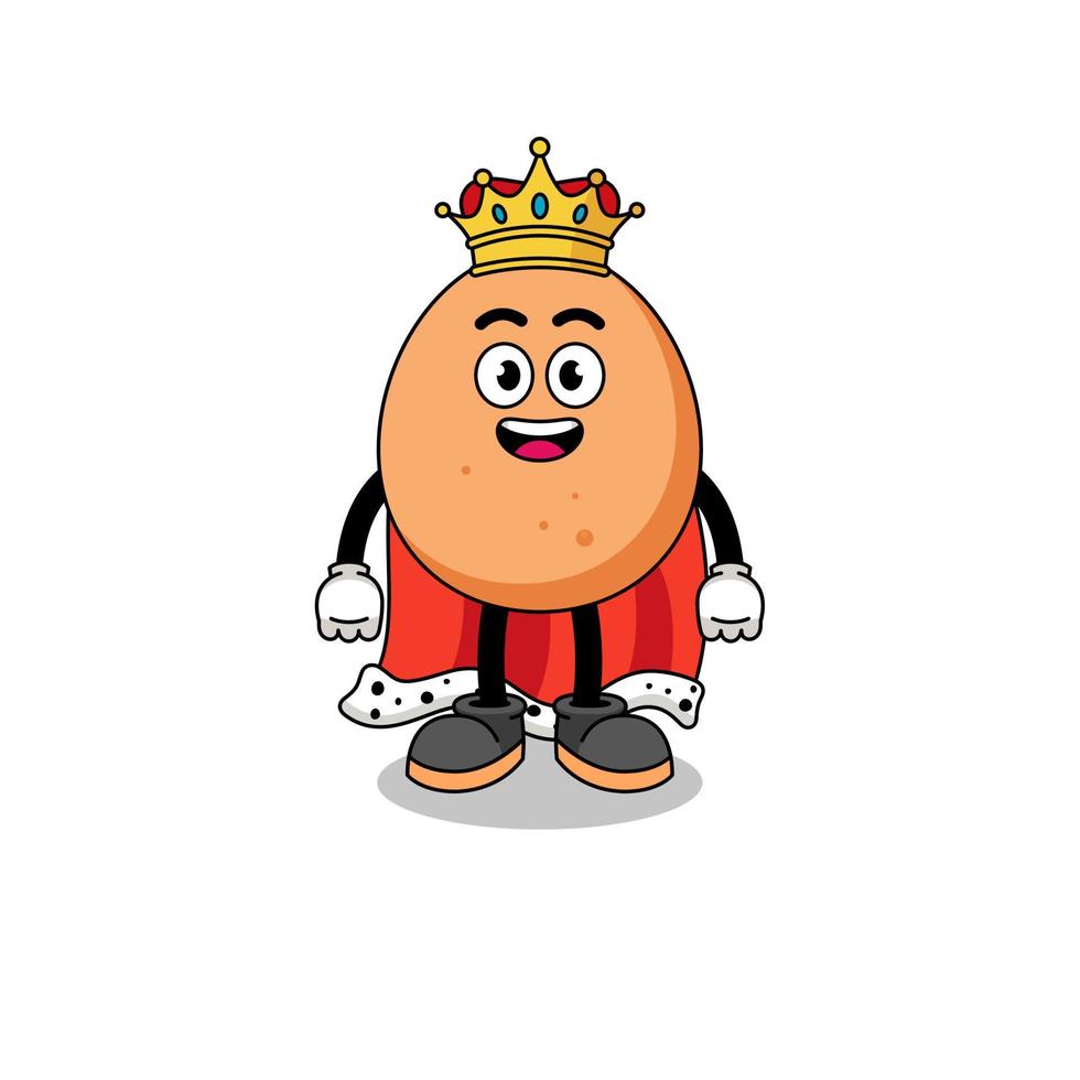 Mascot Illustration of egg king vector