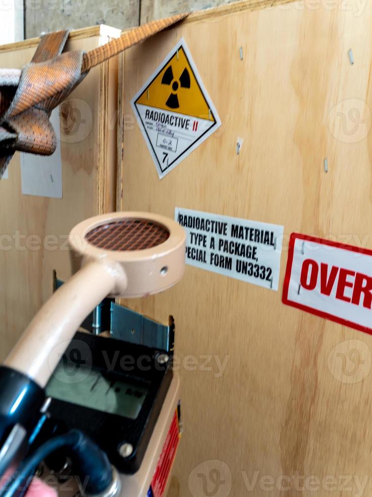 Radiation measurement with radiation survey meter photo